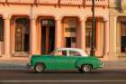Cuba, Havana. 1954 Chevrolet. Vintage cars along Havanas old city center Art Print